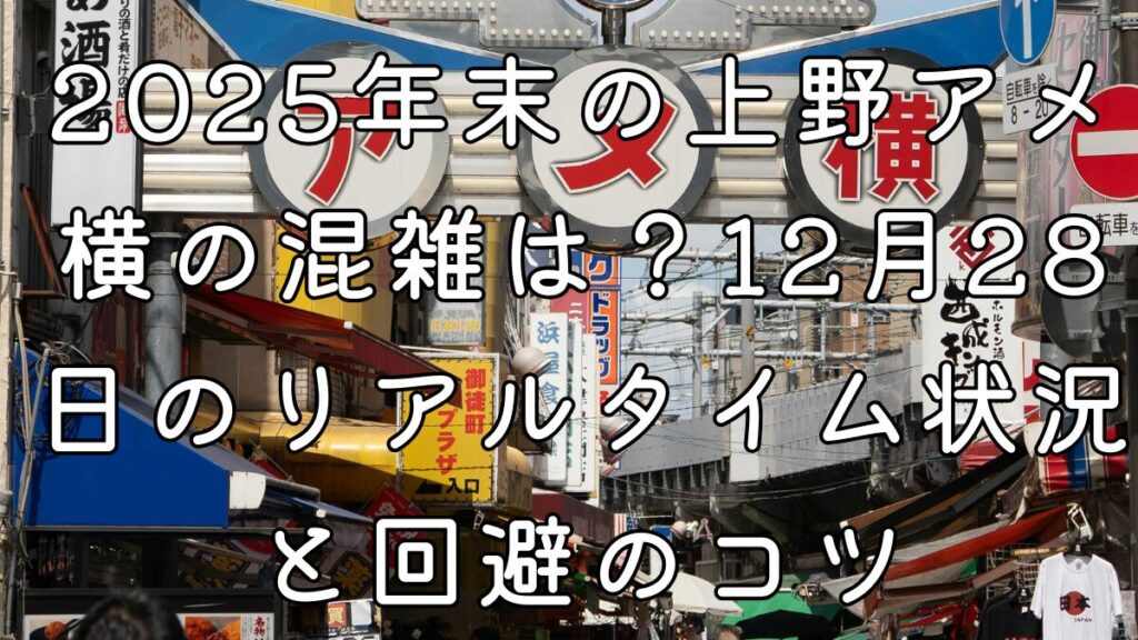 2025年末の上野アメ横の混雑は？12月28日のリアルタイム状況と回避のコツ
