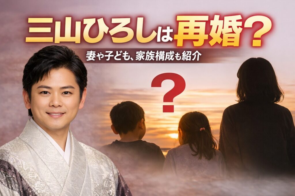 三山ひろしは再婚？妻や子ども、家族構成も紹介
