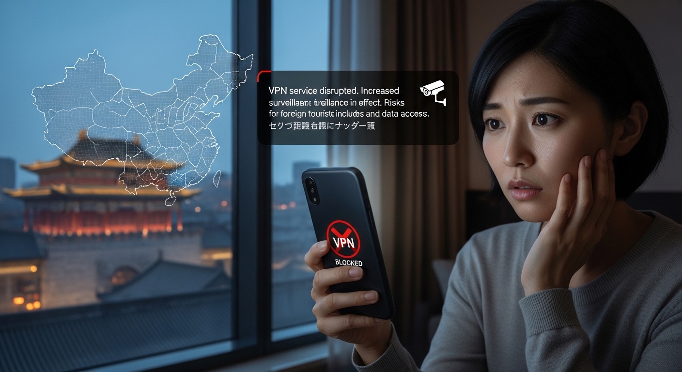 中国でVPNは違法？摘発強化の真実と日本人観光客のリスク解説