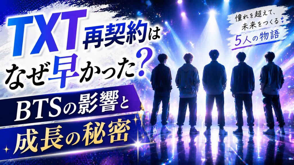 TXT再契約はなぜ早かった?BTSの影響と成長の秘密