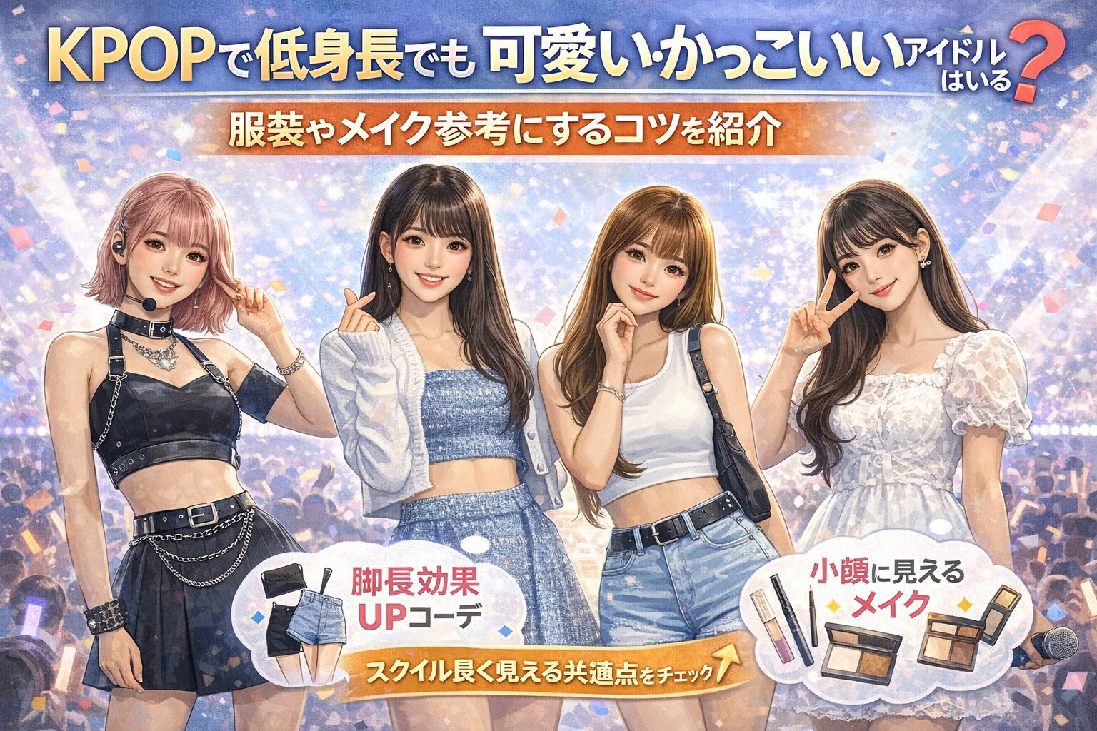 KPOPで低身長でも可愛い・かっこいいアイドルはいる？服装やメイクを参考にするコツを紹介